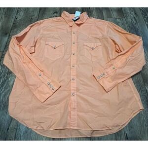 Vtg Polo Ralph Lauren RL Western Shirt XXL St Tropez Bright Orange NOS New NWT